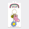 Enamel Keyrings - Bee Happy