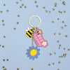 Enamel Keyrings - Bee Happy