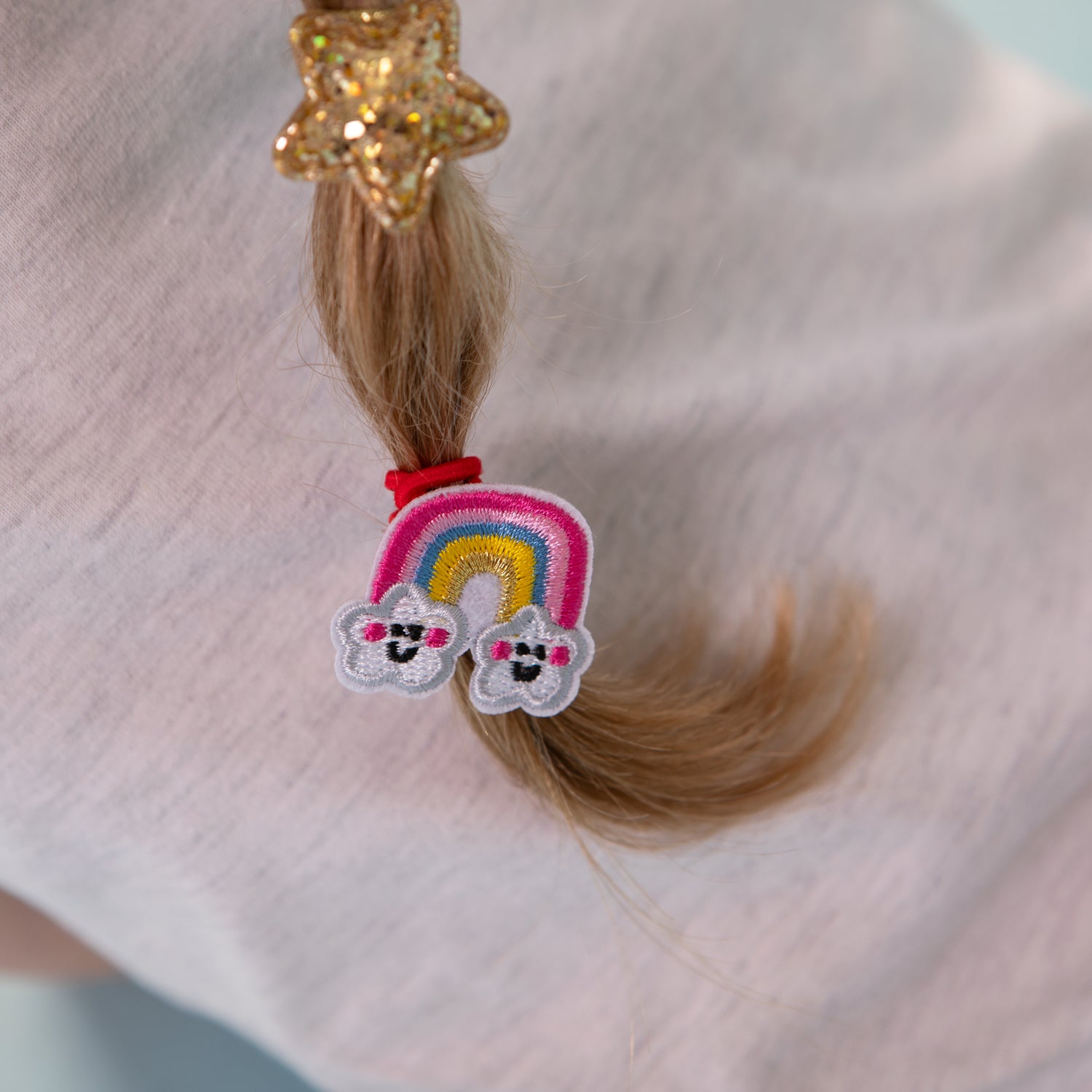 Hair Elastics (4 Pack) - Unicorn, Rainbow, Glitter Star