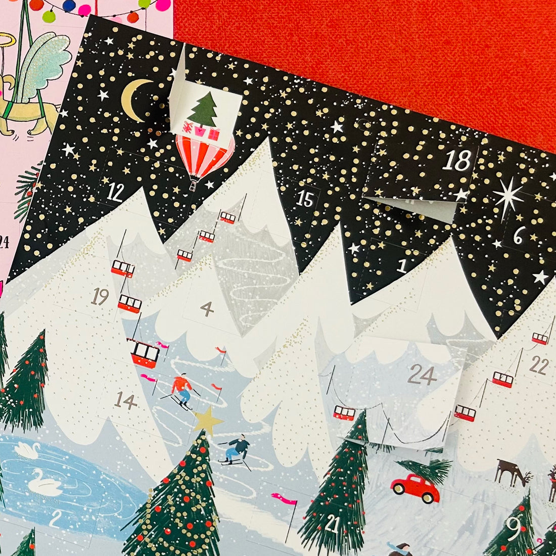 Traditional Advent Calendar - Christmas Snow Scene