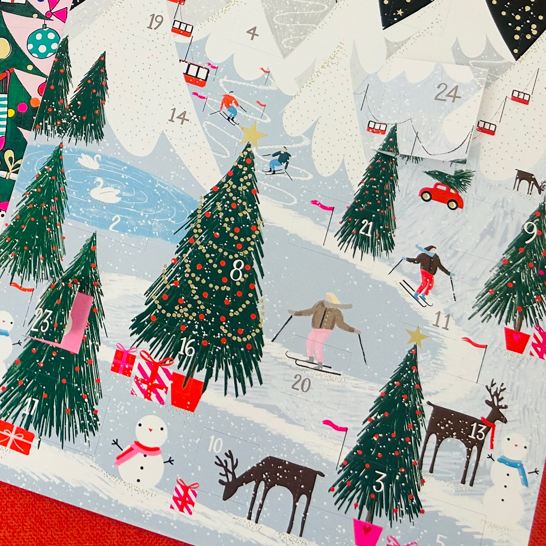 Traditional Advent Calendar - Christmas Snow Scene