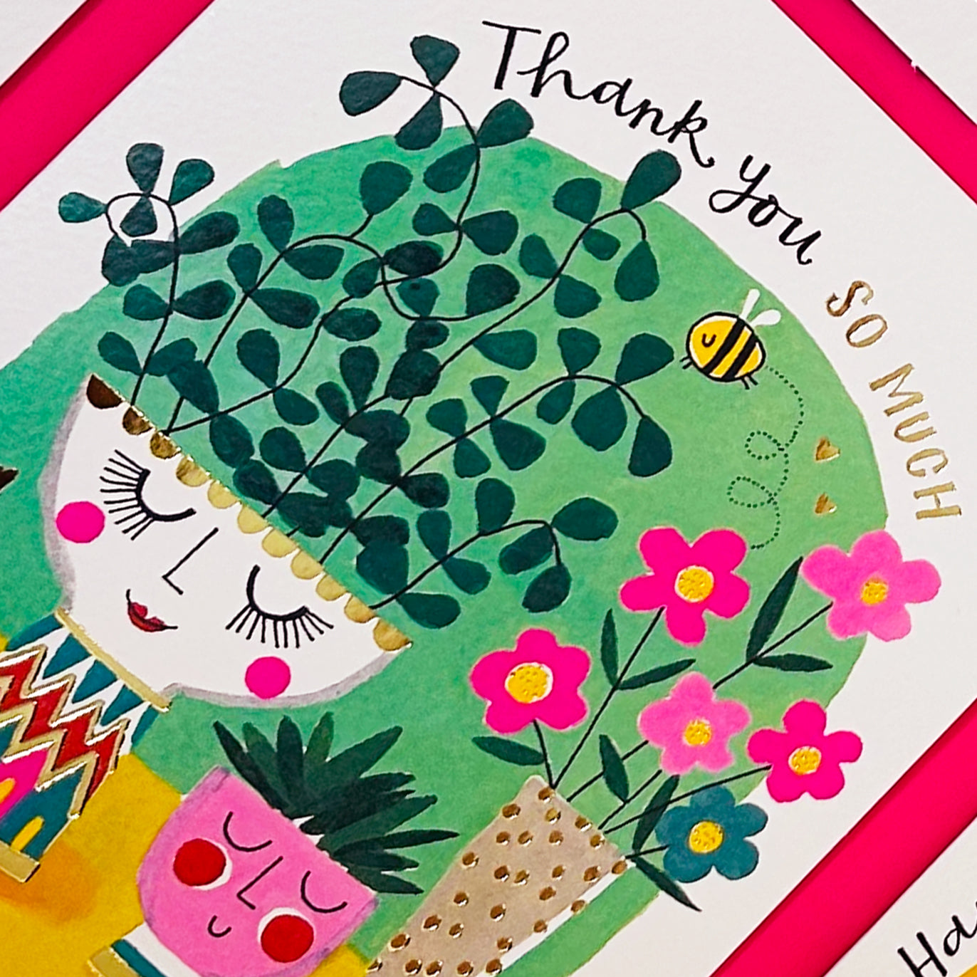 Fingerprint - Thank You/Plant Pots Greetings Card