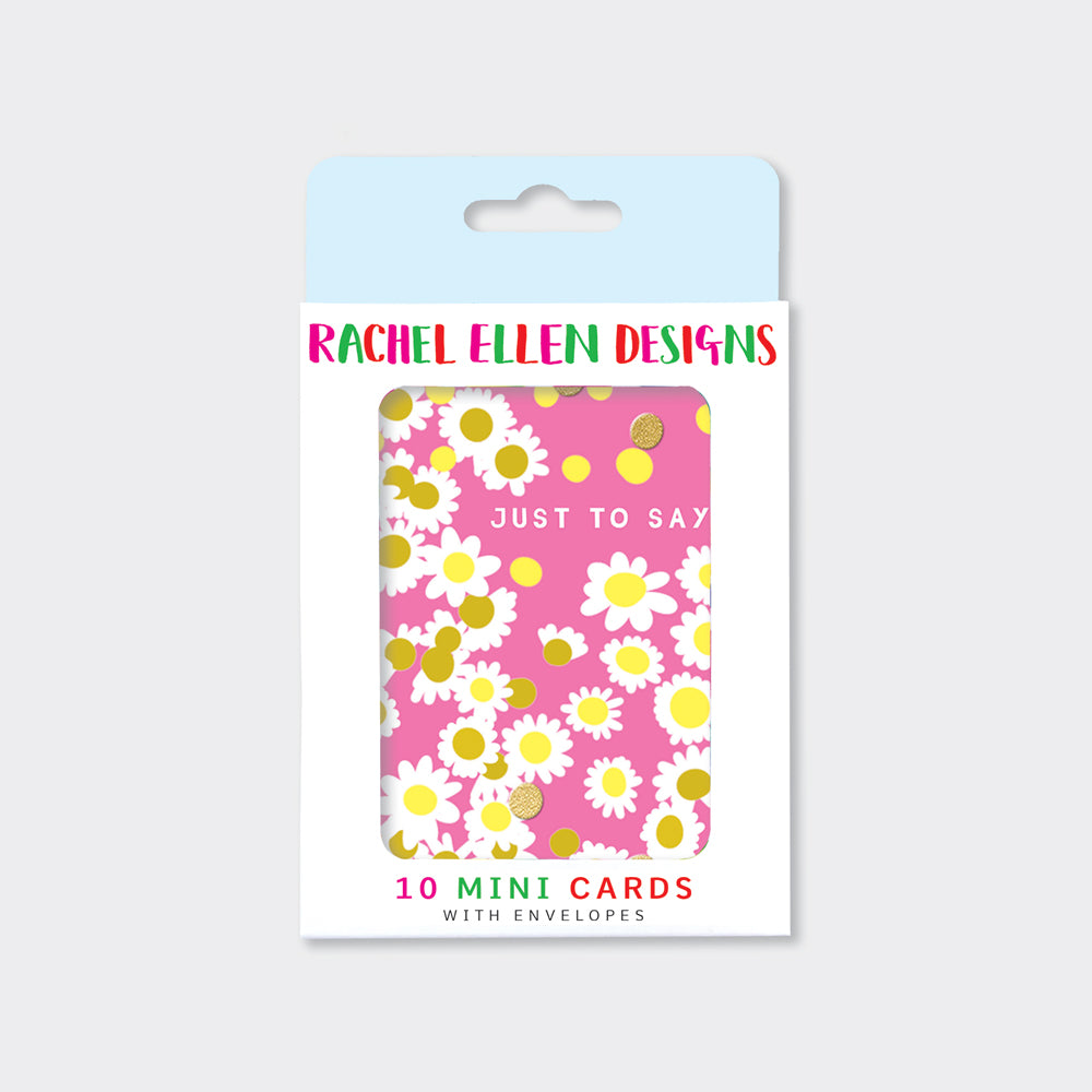 Foiled pack of notecards -  Just to Say Daisies