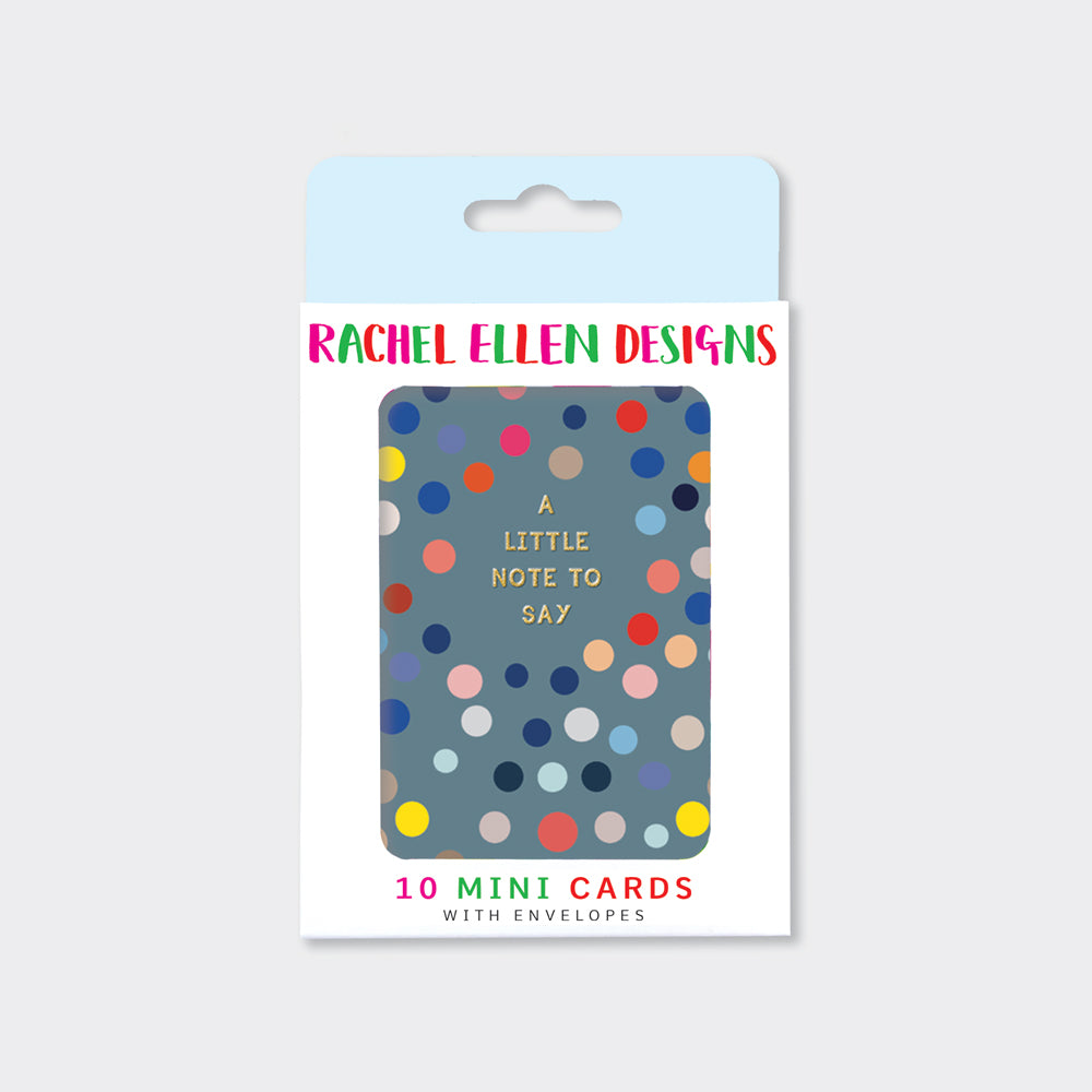 Foiled Pack of notecards - A Little Note to Say - spots