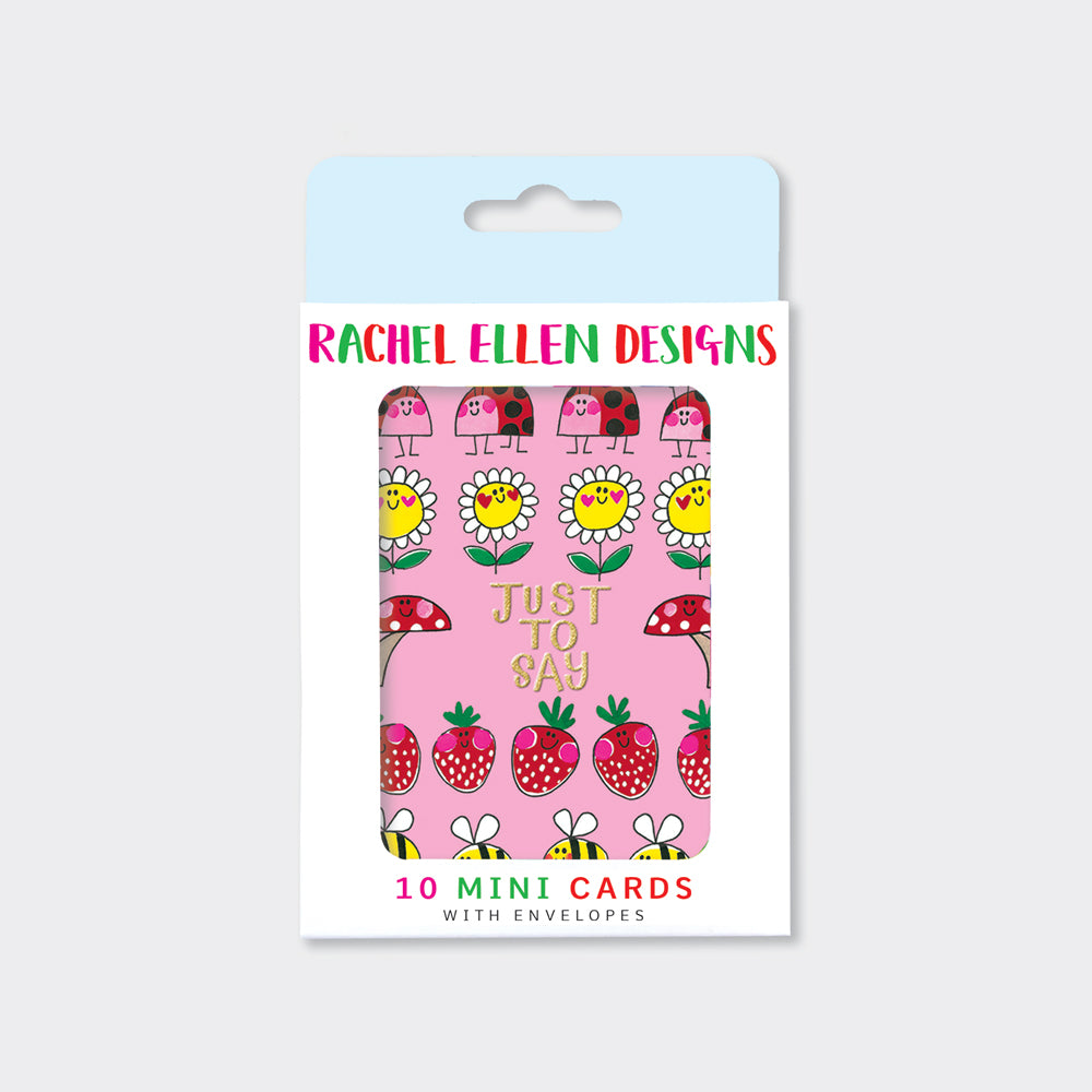 Foiled Pack of notecards - Just to say ladybirds