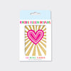 Foiled Pack of notecards - Neon heart/blank