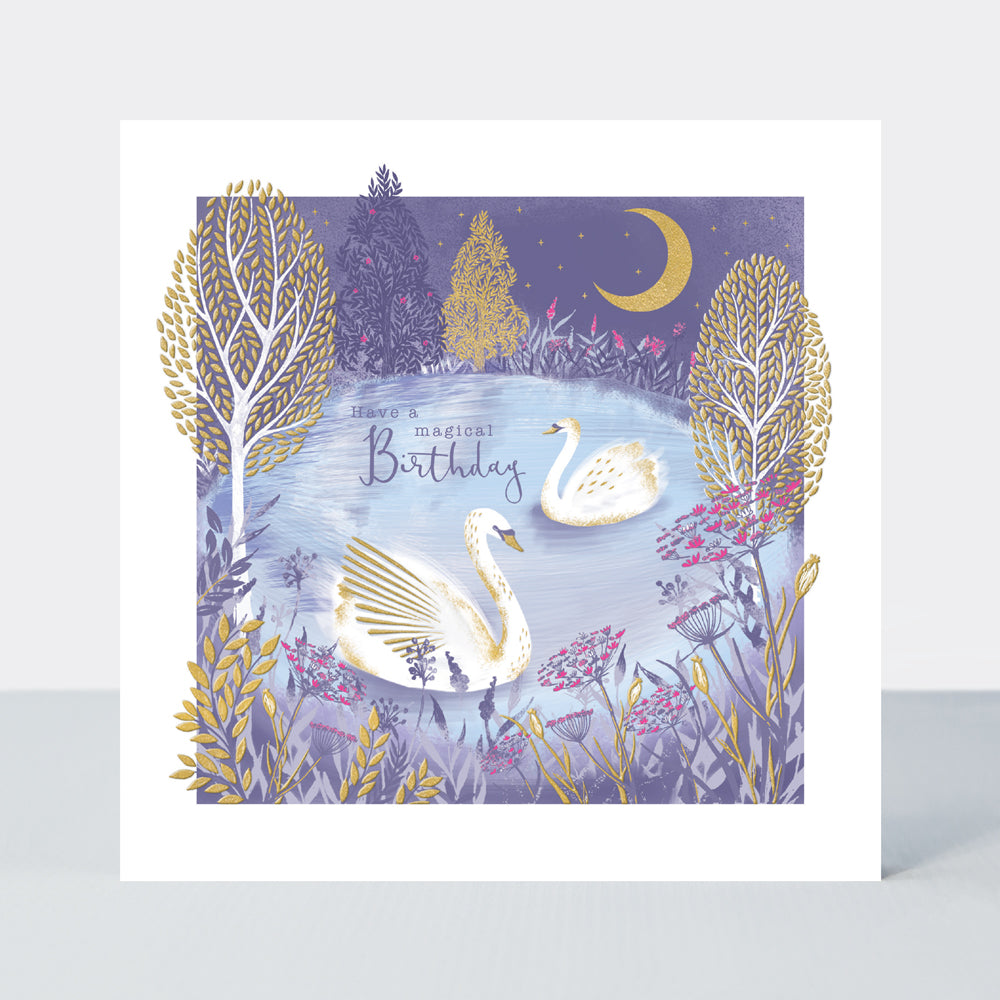 Gallery - Magical Birthday Swans - Birthday Card