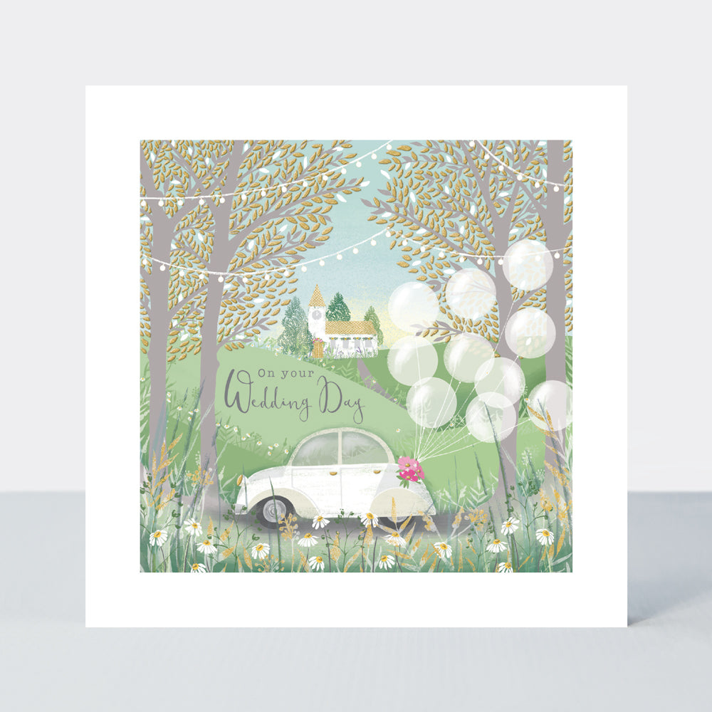 Gallery - Wedding Day Card - car & church