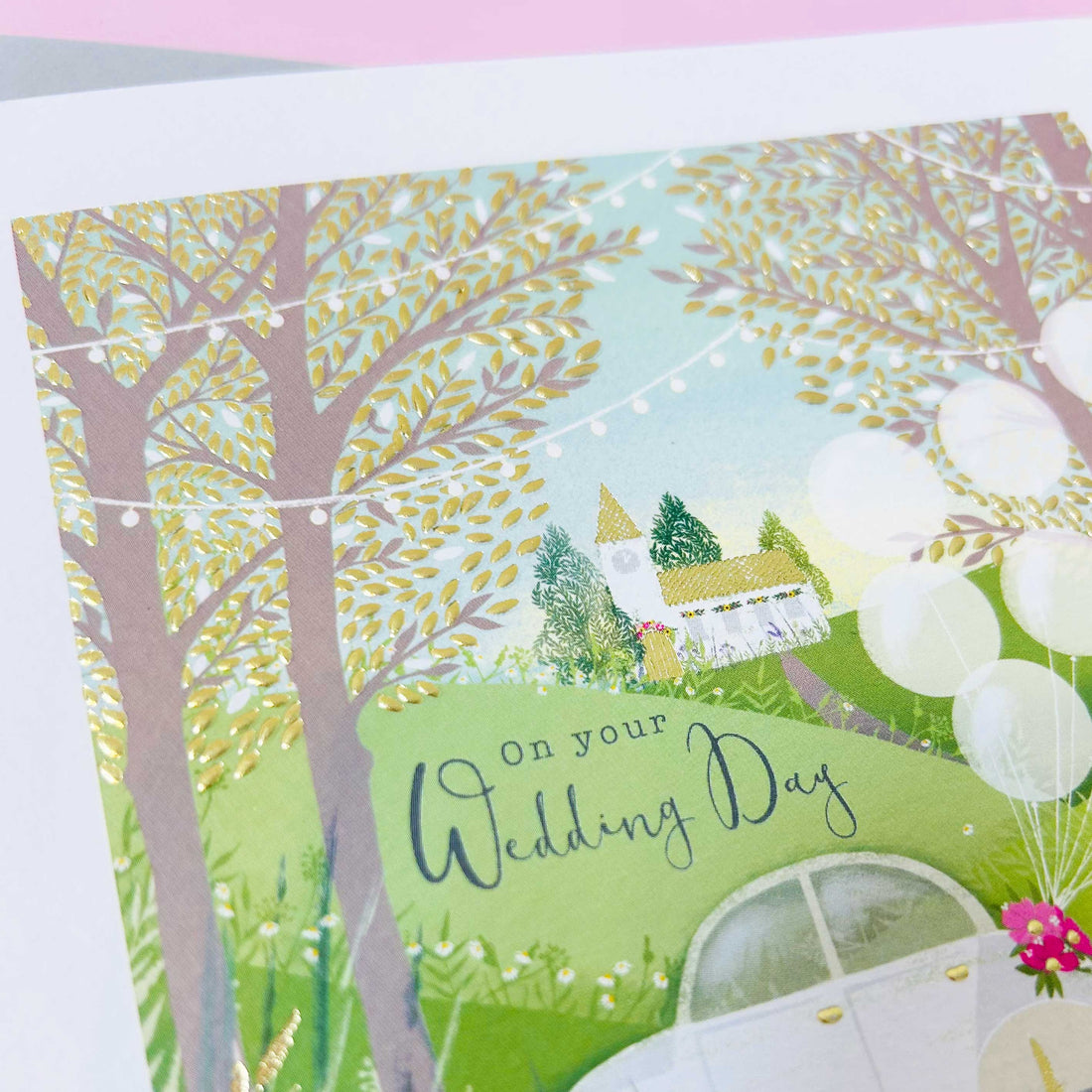 Gallery - Wedding Day Card - car & church