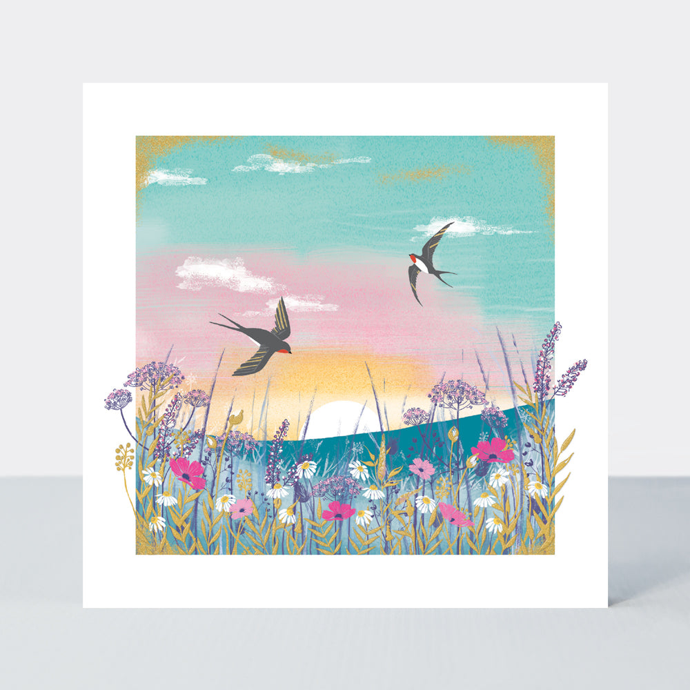 Gallery - Swallows - Blank Greetings Card