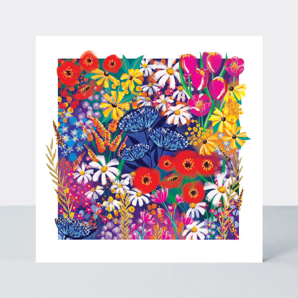 Gallery - Bright Floral  - Blank Greetings Card