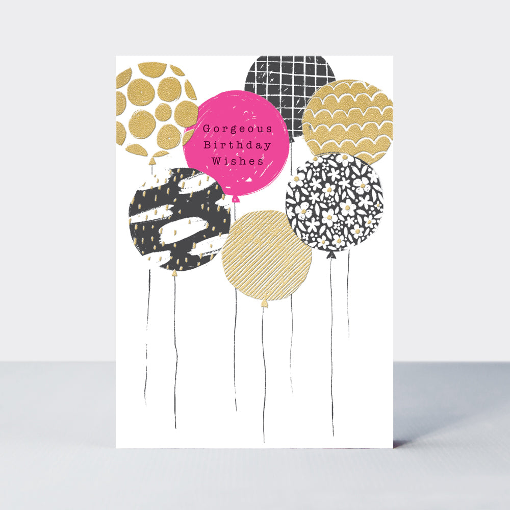 Flamingo - Birthday Balloons - Birthday Card