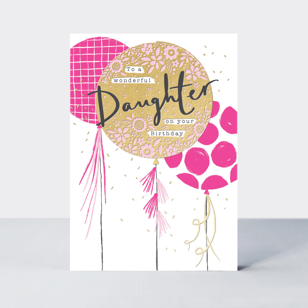 Flamingo - Daughter Birthday Balloons - Birthday Card