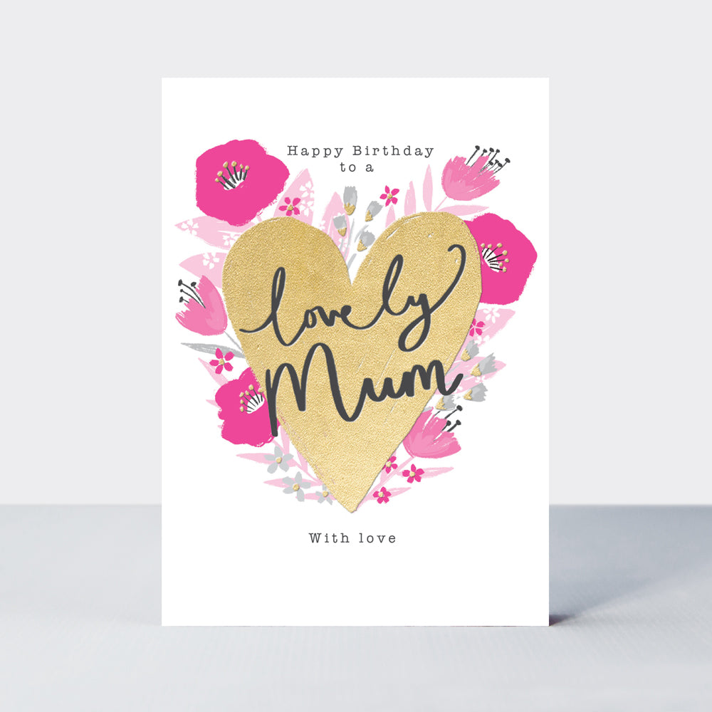 Flamingo - Mum Birthday Heart - Birthday Card