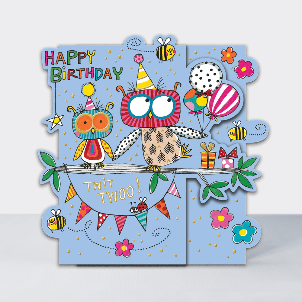Hip Hop - Happy Birthday Owls - Birthday Card