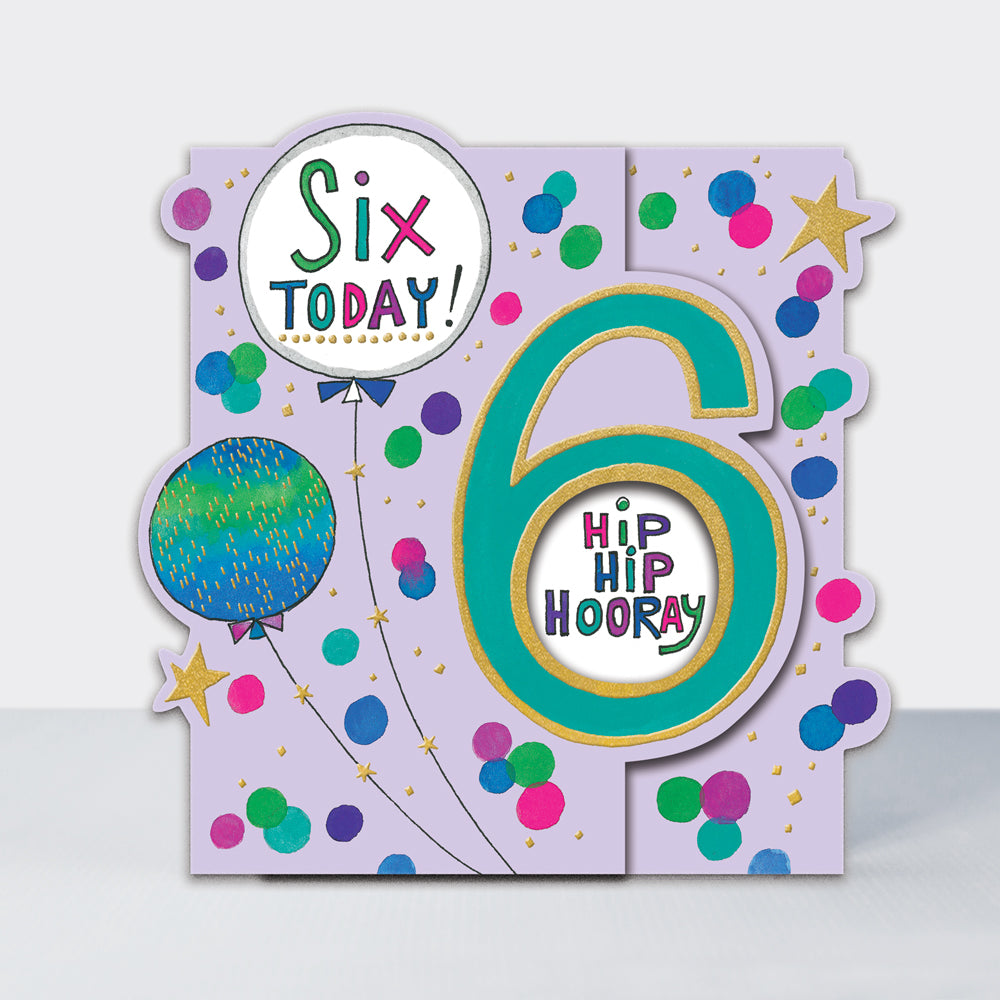 Hip Hop - Six Today - Birthday Card