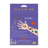Back of Children's Halloween Glow In The Dark temporary tattoos pack with instructions