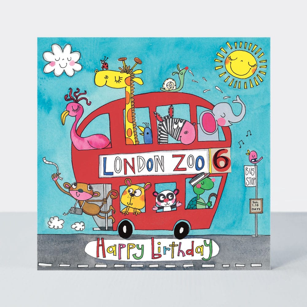 Jigsaw Card - London Zoo Bus