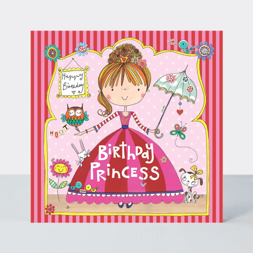 Jigsaw Card - Birthday Princess with Parasol