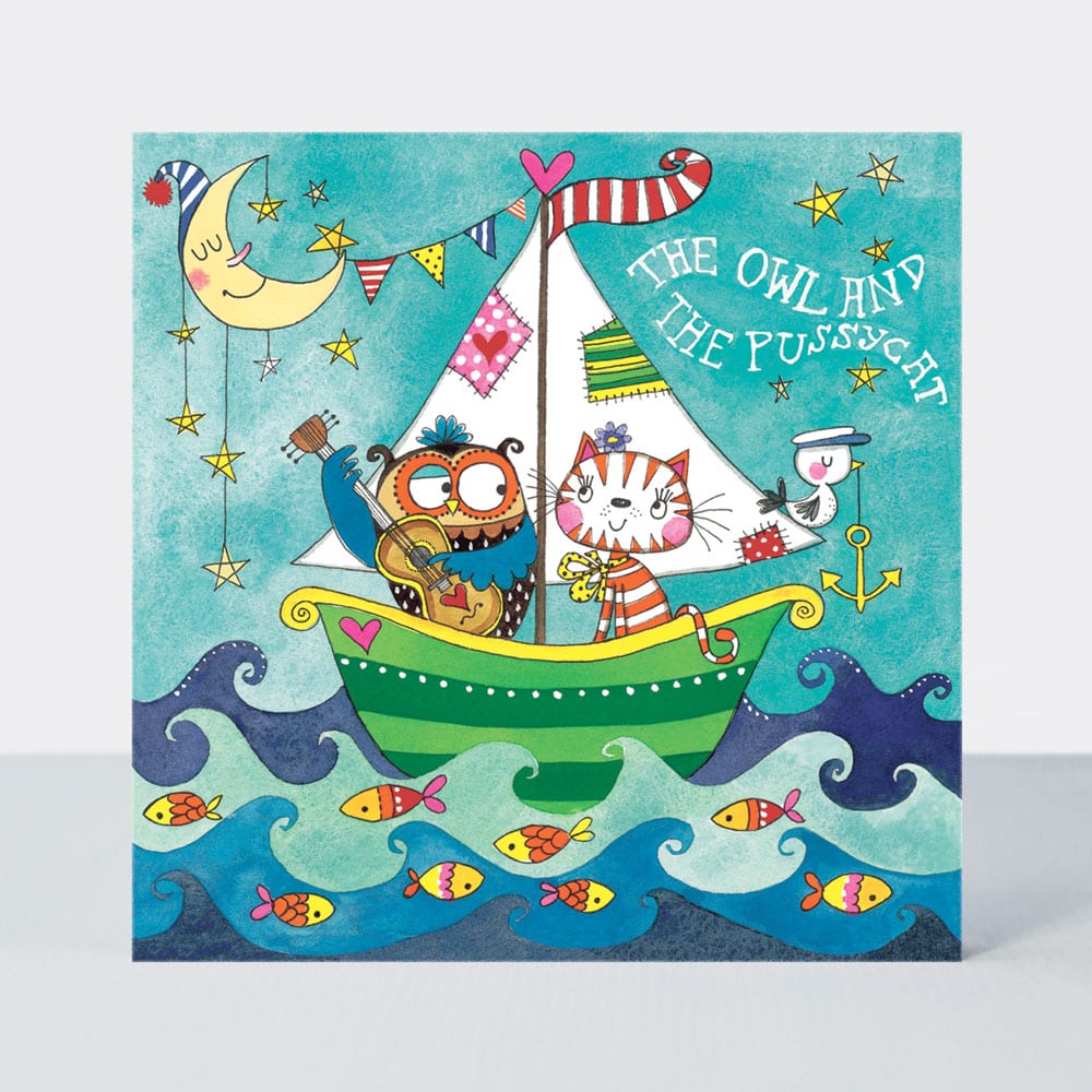 Jigsaw Card - Owl and Pussycat  - Birthday Card