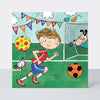 Jigsaw Card - Birthday Boy Football Dogs  - Birthday Card