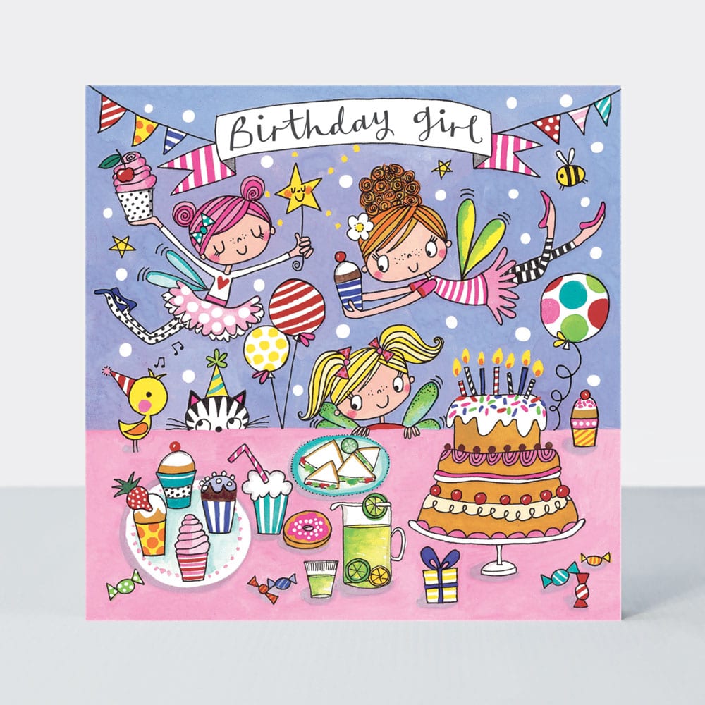 Jigsaw Card - Birthday Girl Fairy Party  - Birthday Card