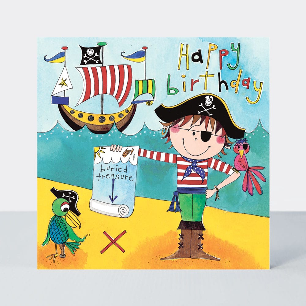 Jigsaw Card - Happy Bdy Pirate  - Birthday Card