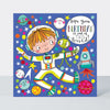 Jigsaw Card - Spaceman and Alien  - Birthday Card
