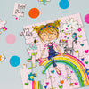 Jigsaw Card - Girl on Rainbow  - Birthday Card