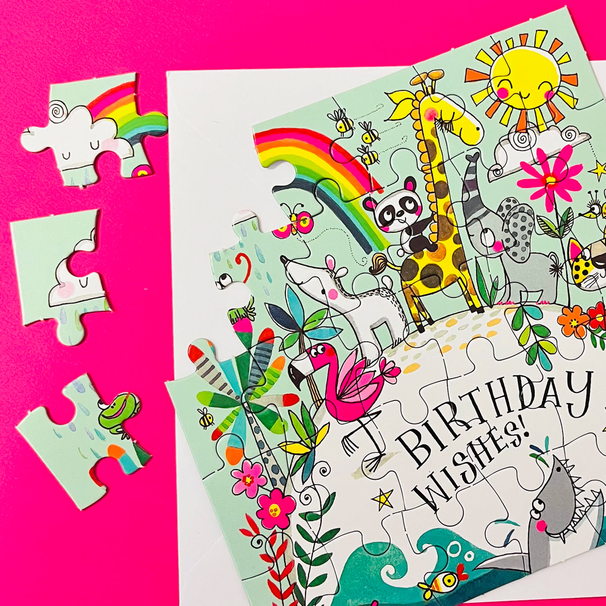 Jigsaw Card - Birthday Wishes Love our planet - Birthday Card