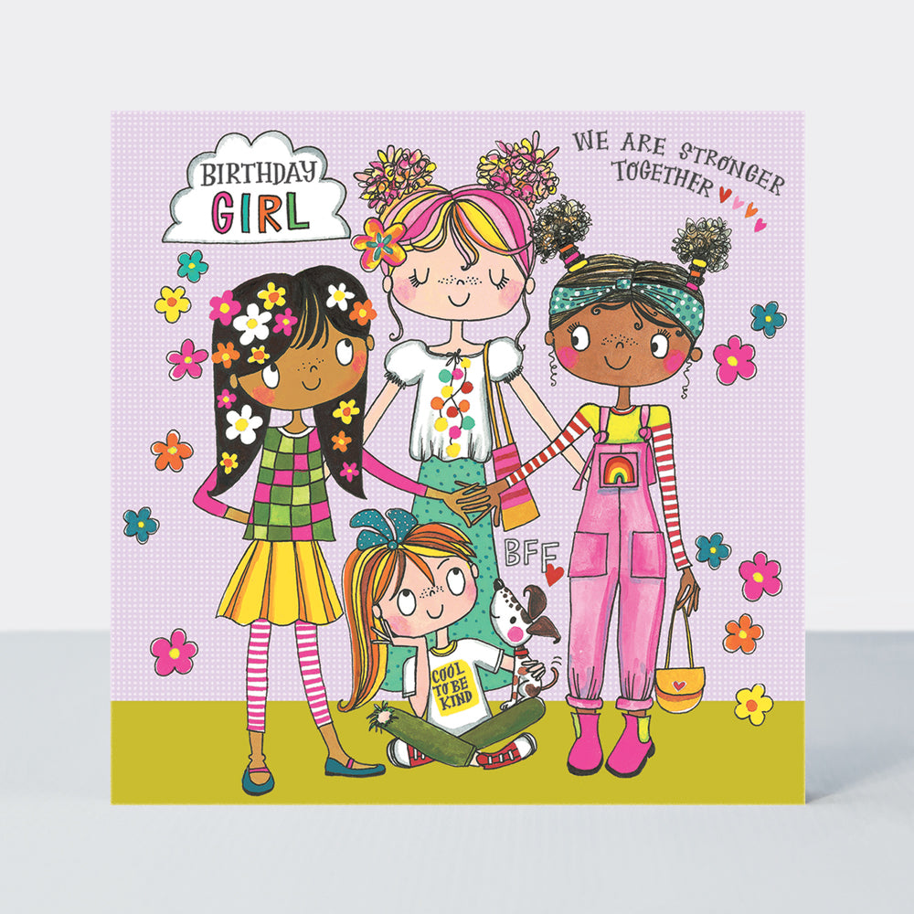 Jigsaw card - Birthday Girl Girl Power - Birthday Card