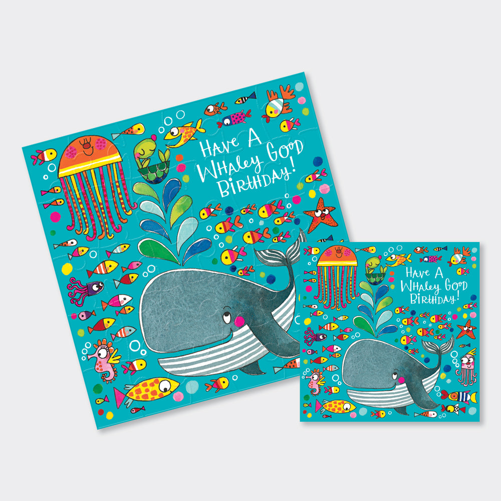 Jigsaw card - Whaley Good Birthday - Birthday Card