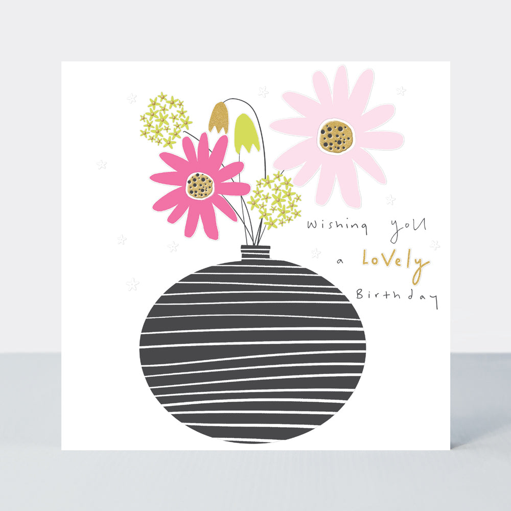 Mika - Birthday Vase with Flowers - Birthday Card