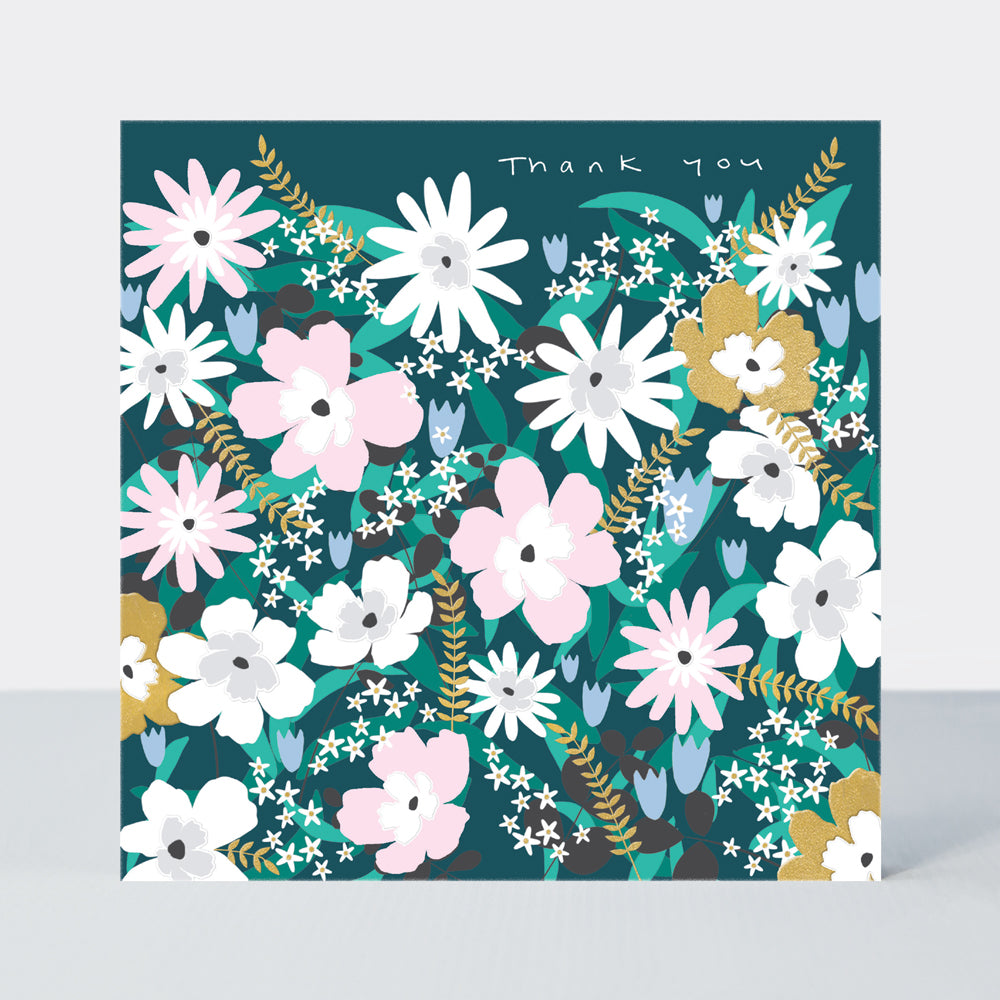 Mika - Thank You Card/Blue Floral