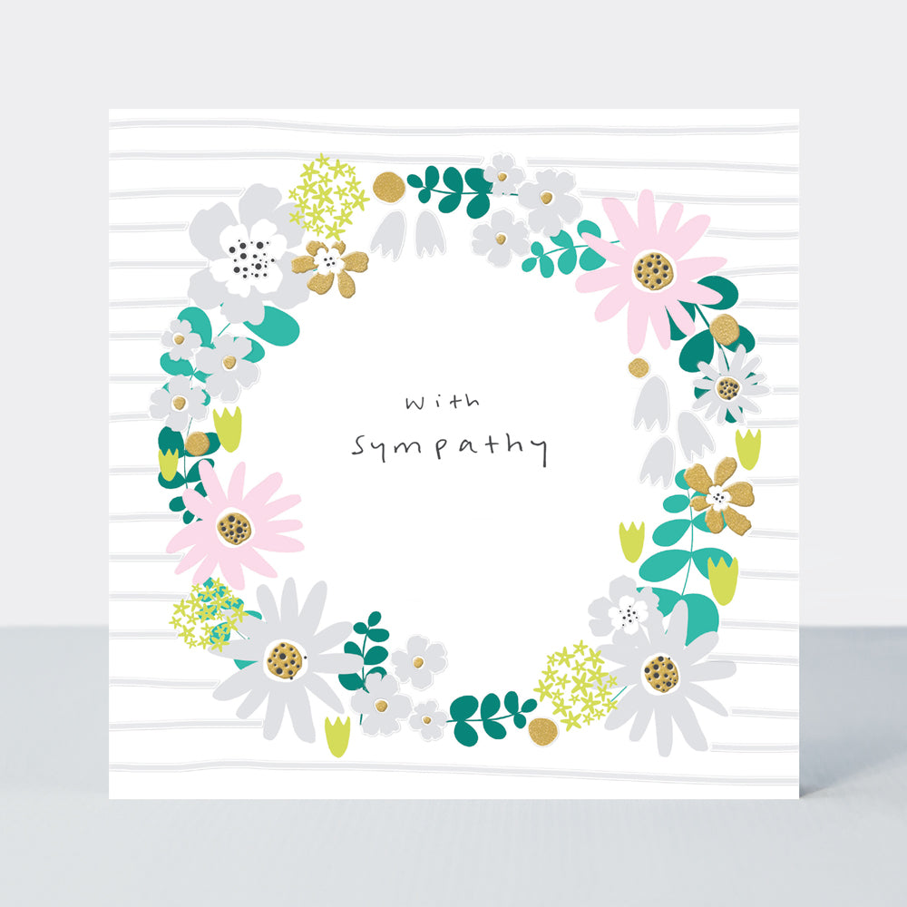 Mika - With Sympathy Card/Floral Wreath