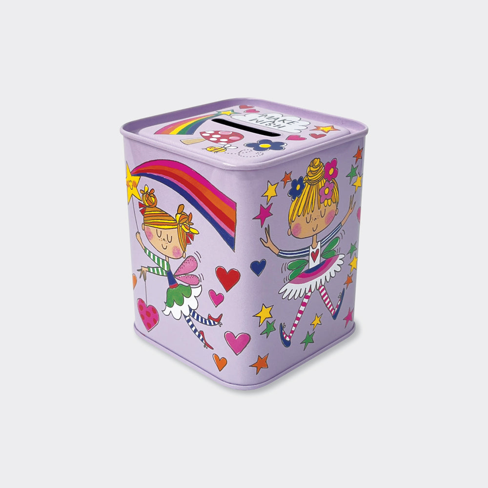 Money Box Tin - Make A Wish/Fairies