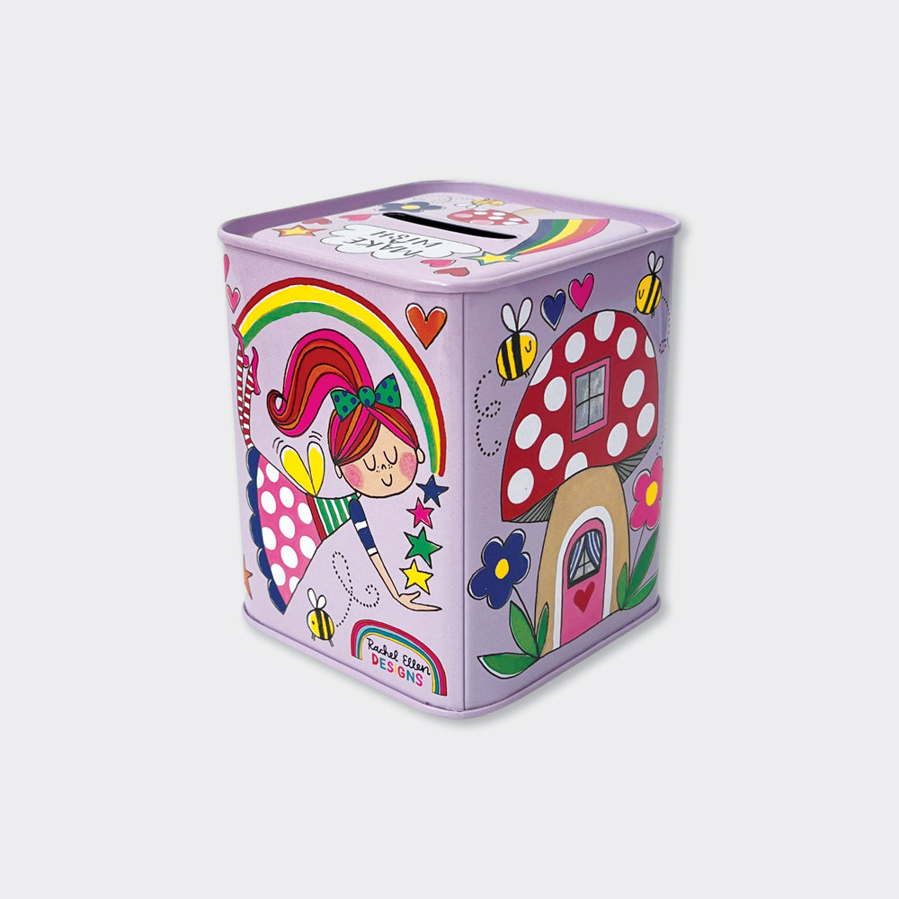 Money Box Tin - Make A Wish/Fairies