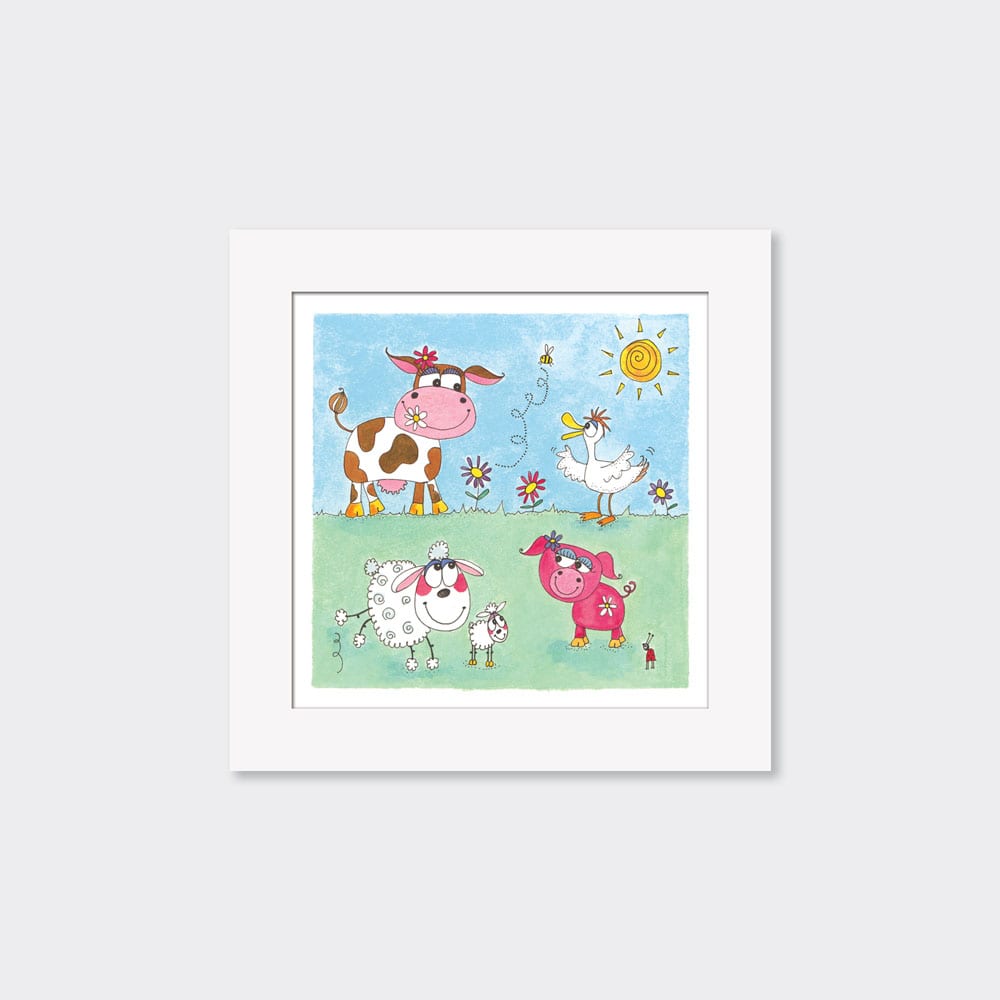 Mounted Limited Edition Print Farmyard