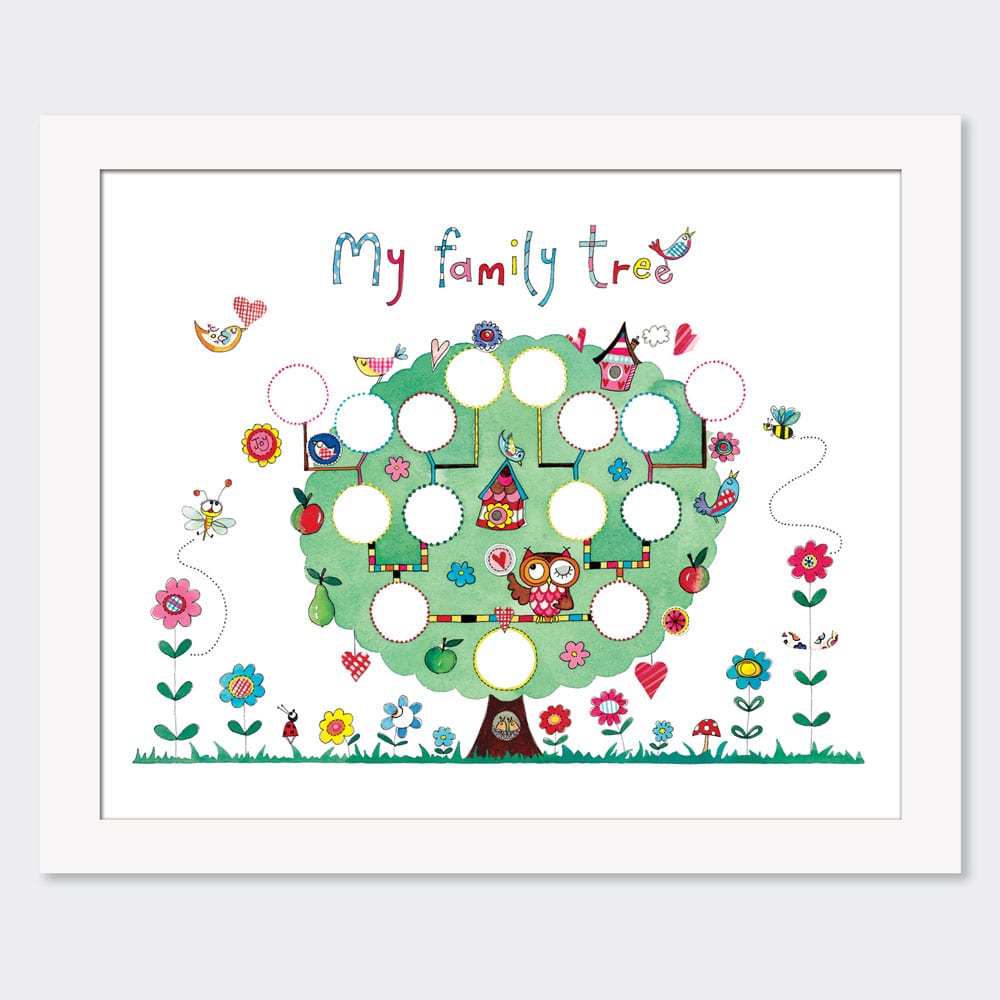 Mounted Limited Edition Print Family Tree