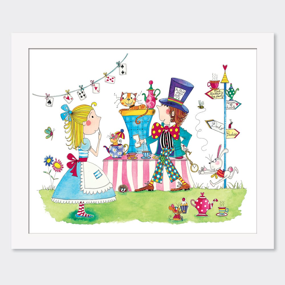 Mounted Limited Edition Print Alice meets the Mad Hatter