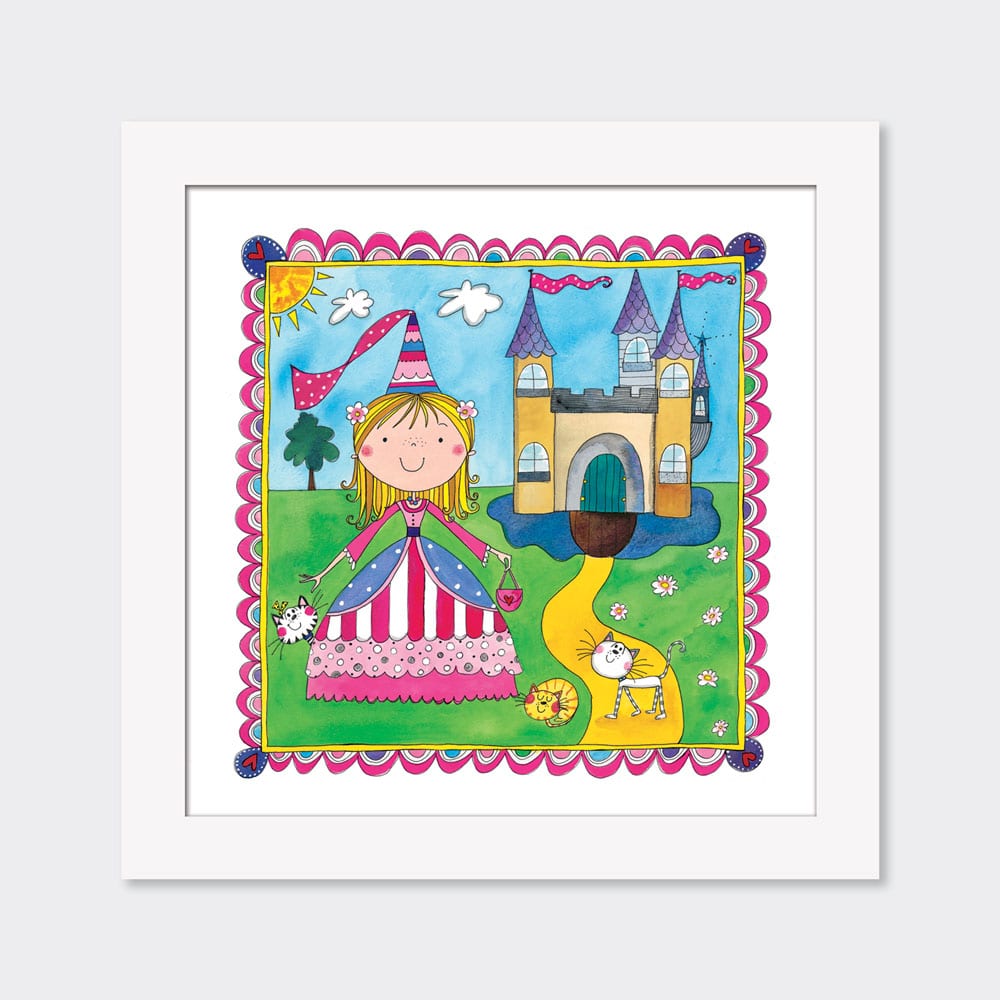 Mounted Limited Edition Print Princess & Castle