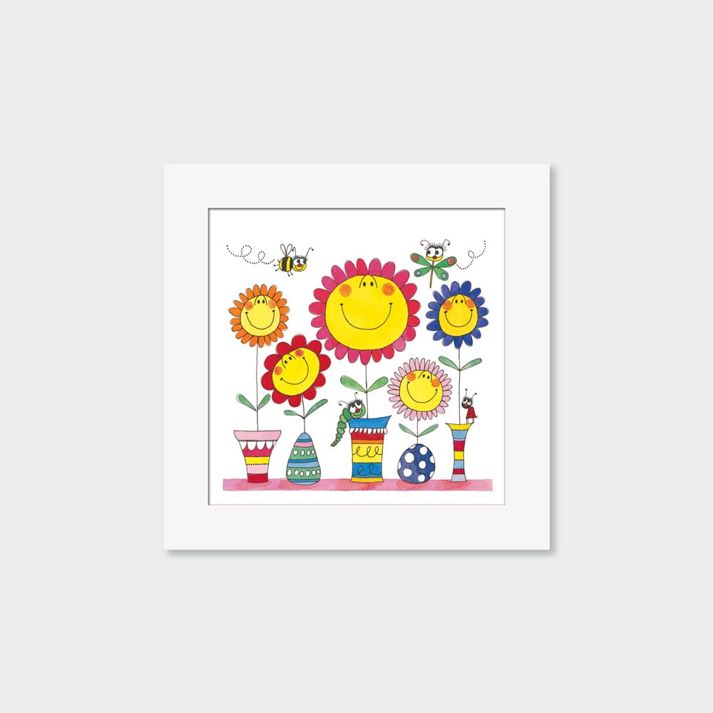 Mounted Limited Edition Print Flower Pots