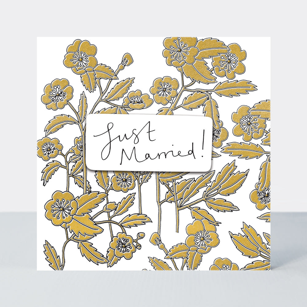 Paper Treasures - Just Married/Floral Greetings Card
