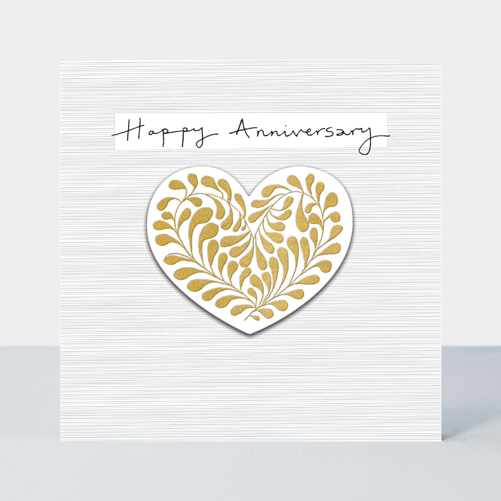 Paper Treasures - Happy Anniversary/Heart Greetings Card