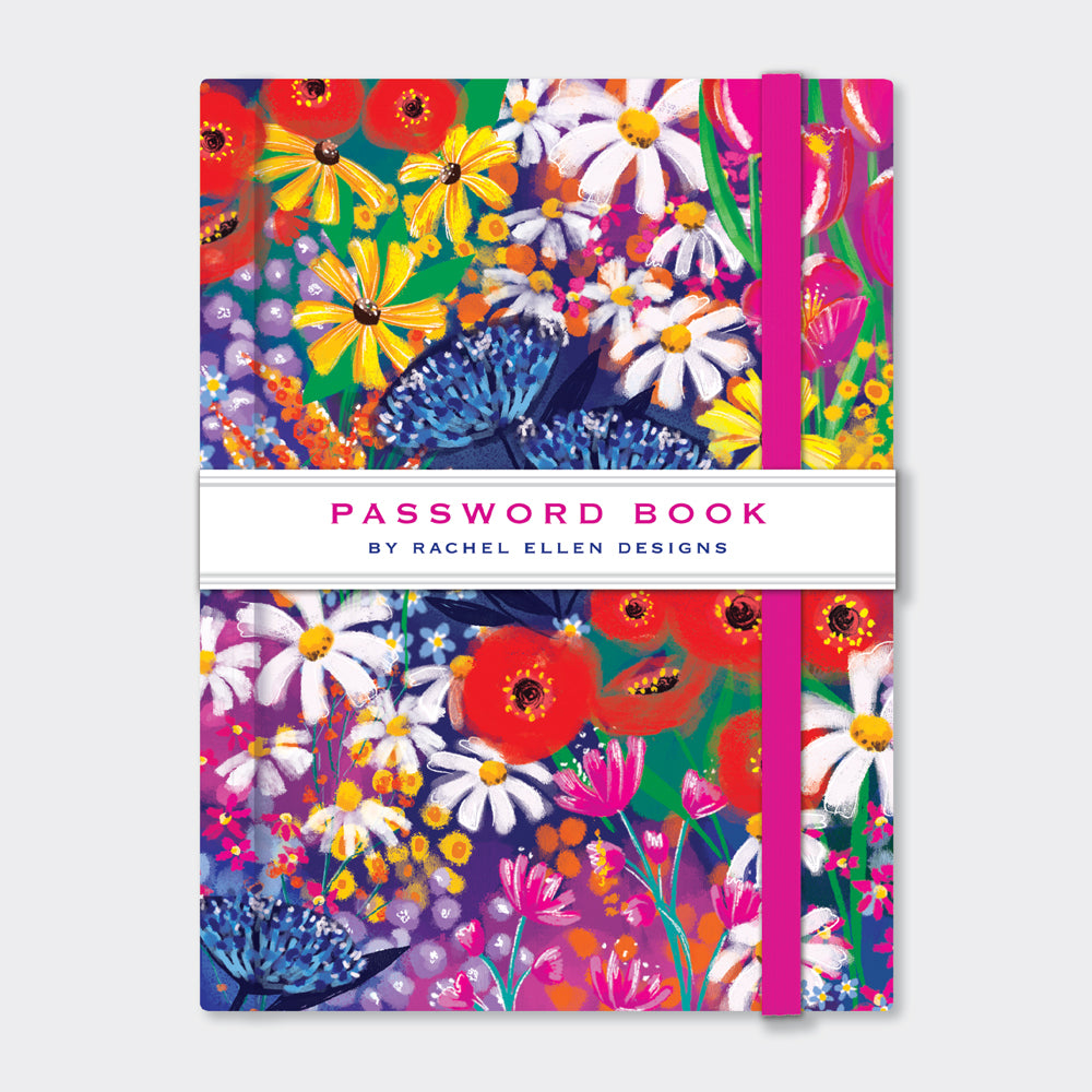 Front cover of discreet floral Password Book &