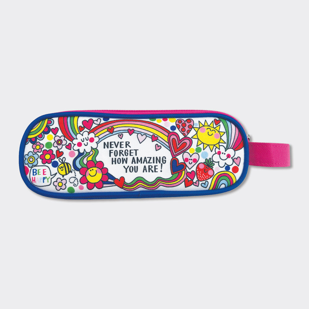 Double Zip Pencil Case With Handle - Inspirational &