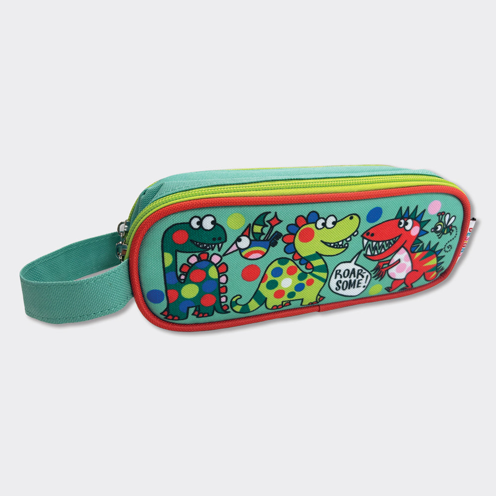 Double Zip Pencil Case With Handle - &