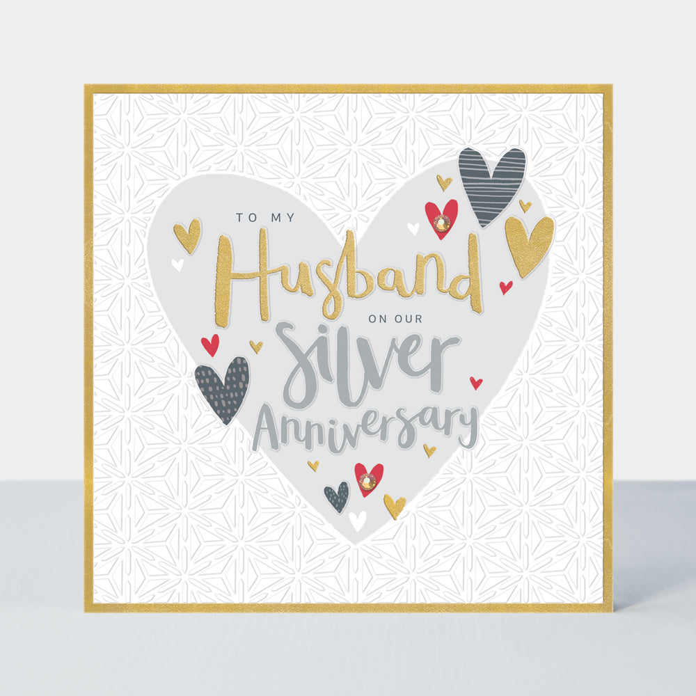 Peony - Husband Silver Anniversary Card
