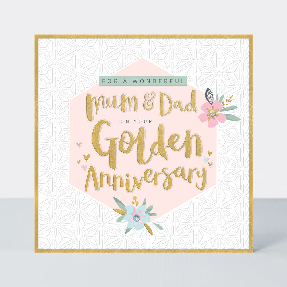Peony - Mum & Dad Golden Anniversary Card