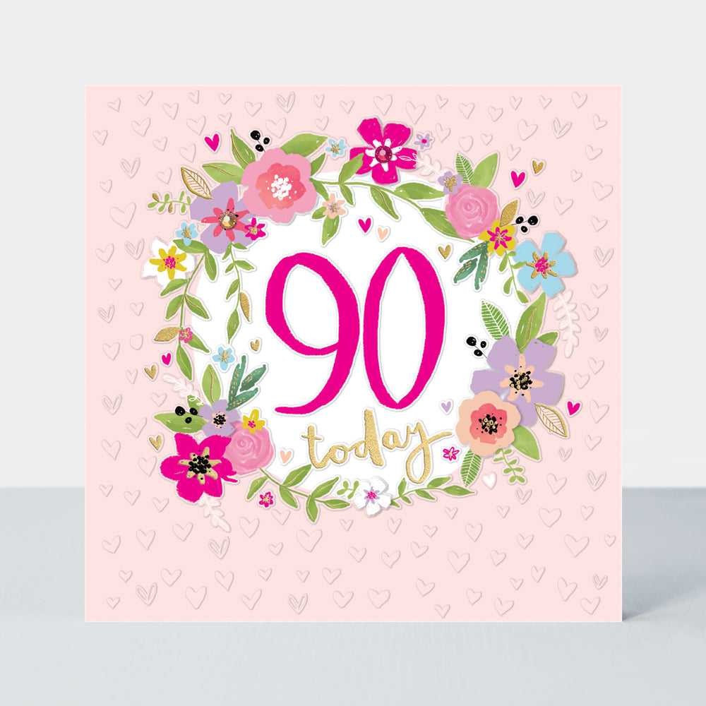 Peony - 90th Birthday Card